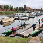 Tangermünde Hafen Ruderboote Elbe 2020