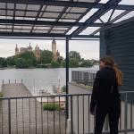Balkon mit Schlossblick Schwerin Mecklenburg 2020