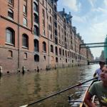 Ruderboot in der Speicherstadt Hamburg 2021