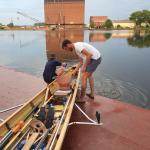 Eisenhuettenstadt etwas Wasser im Ruderboot 2021