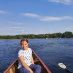 Camilla im Ruderboot Stienitzsee 2021