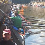 Ruderboote in der Saar Schleuse WRT2021