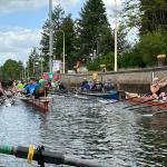 Berliner Innenstadt 2022 Schleuse Plötzensee Ruderboote