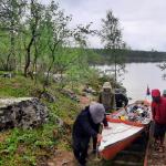 Bootsschleppe zum Soulisjärvi aufwärts Inari 2022
