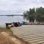 Erholungspause auf dem Steg Inari 2022