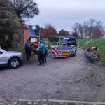 Boote aufladen in Hinzdorf Elbe November 2022