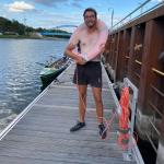 Tim mit Rettungsring Schleuse Wusterwitz 2022