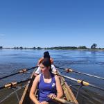 Ruderboot auf der Elbe Darchau 2023