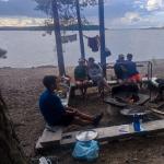 Lagerfeuer auf einer Insel im Saimaa 2023