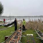 Ruderboote in Werder Samstag im November 2023