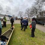 Bremen Ruderboote am Ziel Weser 2023