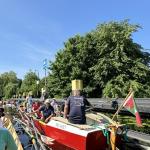 Wartestelle Spandauer Schleuse Ruderboote 2024