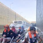 Großschifffahrtsschleuse mit Ruderboot