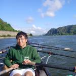 Timo auf dem Rhein