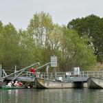 Ponton Brücke der Sile nicht so leicht passierbar