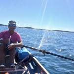 Timo im Ruderboot