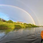 Ruderer unter dem Regenbogen in Posen